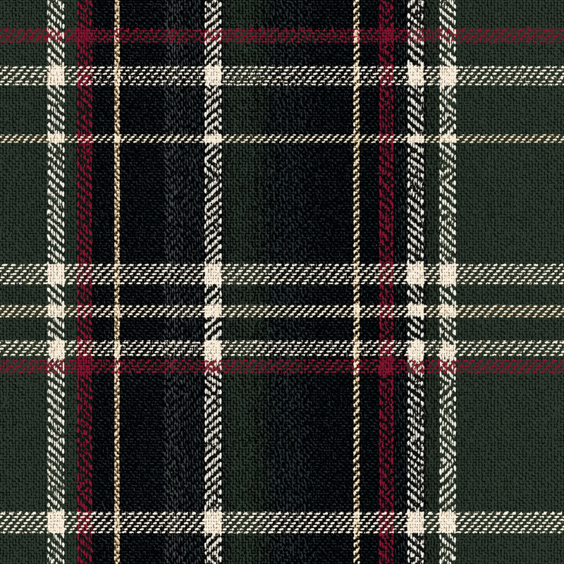 Rouleau double tartan, Texturé non collé