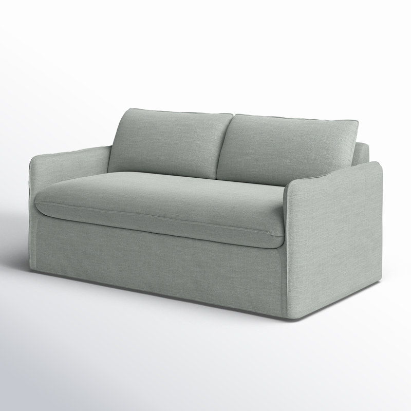 Bellatrix 72'' Slipcovered Loveseat, Conversation Capri Basketweave
