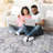 Loom & 2X8 Grey/Blue Area Rug - Non-Shedding, Stain , Decorates With Medium Pile In Living Room, Bedroom, Dining Room Stylish, For Eat-In Kitchen,