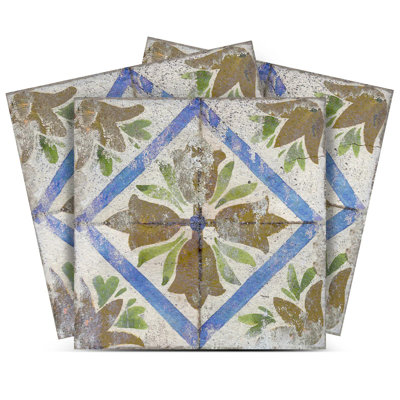 4'' W x 4'' L Vinyl Peel and Stick Mosaic Tile