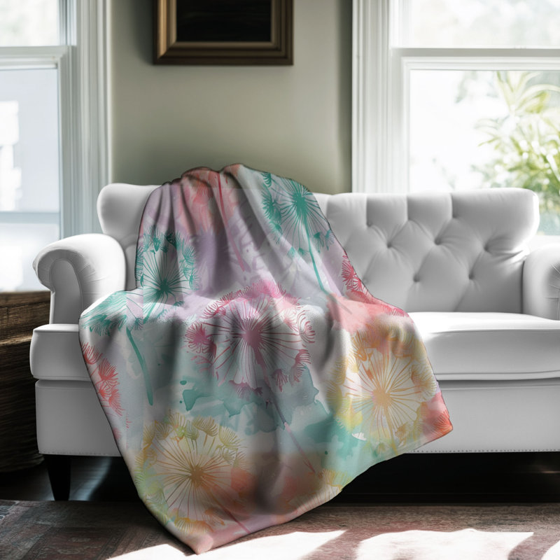 Dreamy Dandelion Patterns - 1 Piece Premium Blanket, Twin