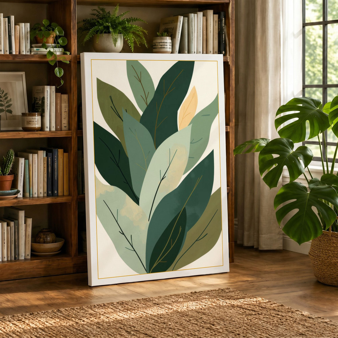 Sage Leaf Study Botanical - Wrapped Canvas