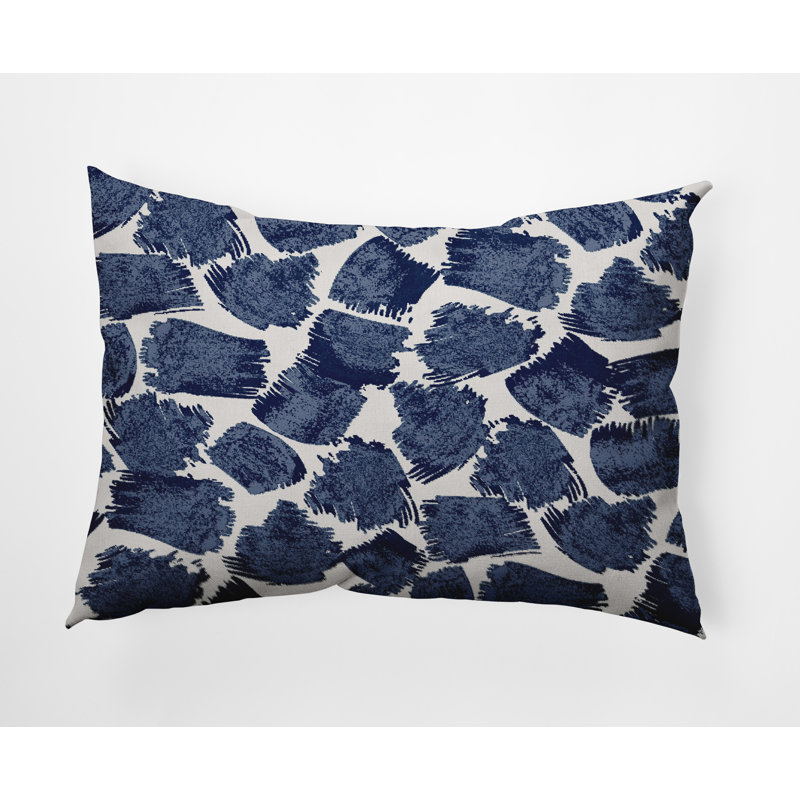 Outdoor Reversible Throw Pillow, Blue