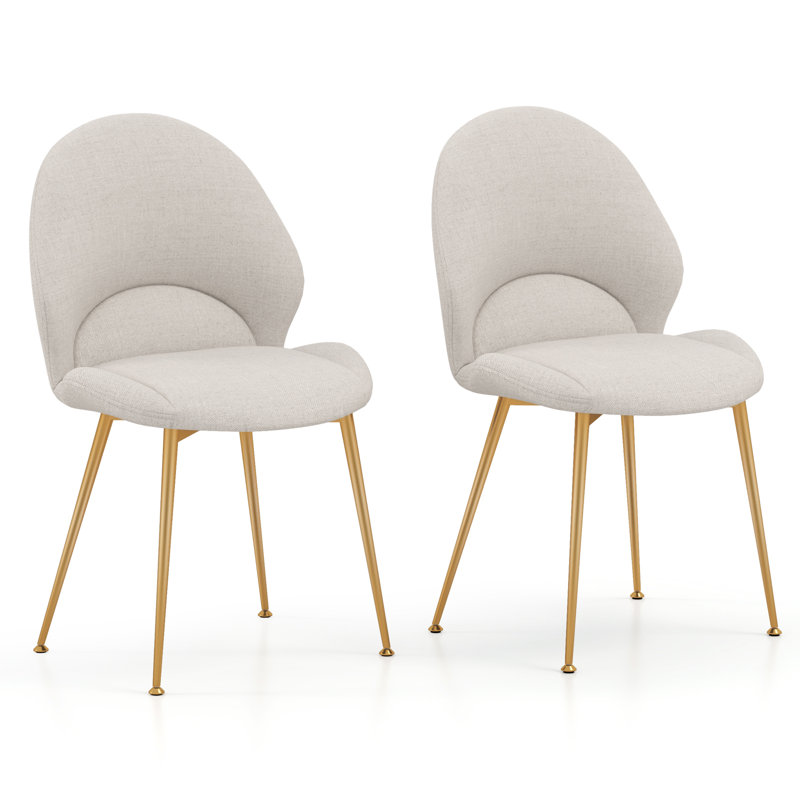 Alexionna 41cm H Upholstered Metal Side Chair in Grey