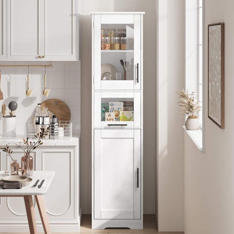 Armoire de rangement sur pied Slim Slim, H 66,9 po x l 15,7 po x P 12,2 po, Blanc