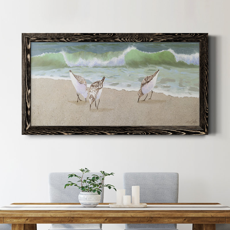 Beach Buddies - Peinture sur toile encadrée, Noir
