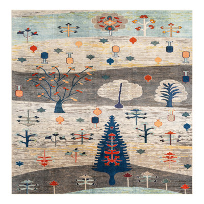 Washable Floral Indoor Rug