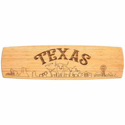 Texas 30-Inch Engraved Bamboo Charcuterie Board