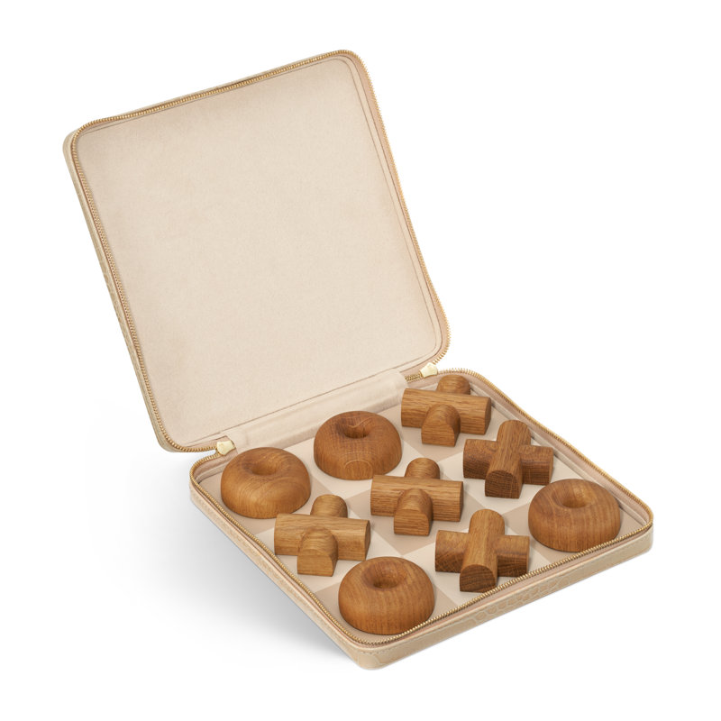 Enzo Travel Tic Tac Toe Set, Fawn