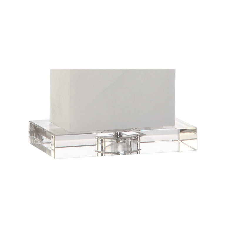 Lampe de table 27 po albâtre Holtz, Albâtre blanc / transparent