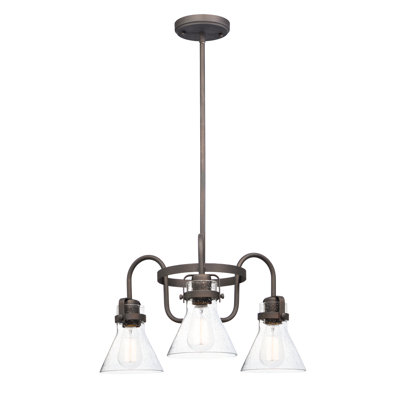 Critchfield 3 - Light Steel Dimmable Classic / Traditional Chandelier