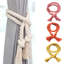 2Pcs Cordes de rideaux épais Attaches de rideau en lin en coton Attaches de rideau à pampilles pour accessoires de fenêtre de balcon