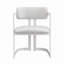 Ensemble de 2 chaises de salle à manger rembourrées en tissu avec structure en métal, capacité de poids de 265 lb-121093719