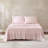 Pleat Cotton Sheets Hushed Violet 4 Piece Set King-116543531-116543529