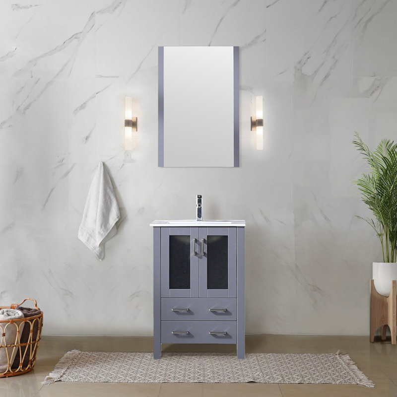 Bath Vanity with White Ceramic Top