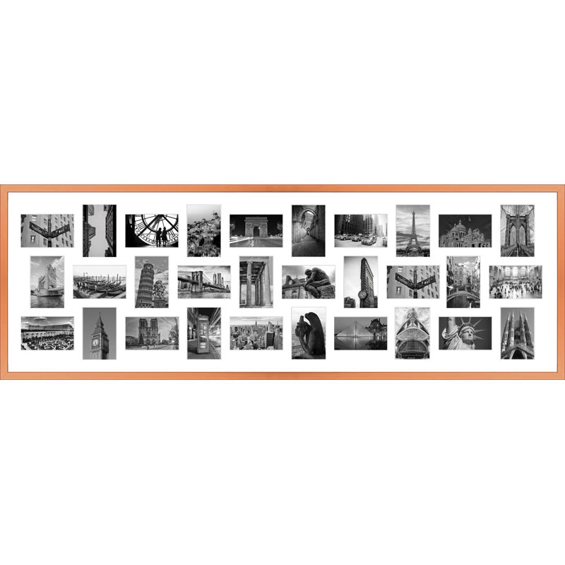 Iyre Wood Picture Frame with Mat, Copper