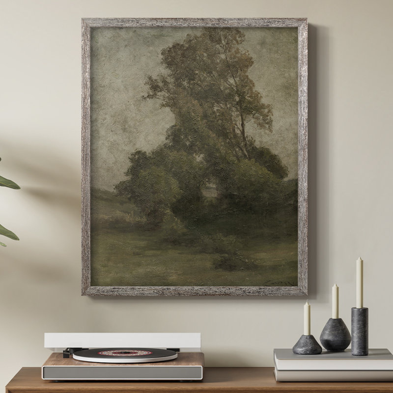«Vintage Landscape CLxxiv», reproduction encadrée - bois massif