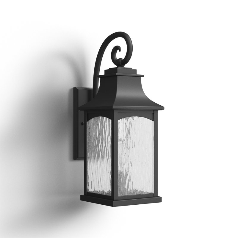 Lanterne murale d'extérieur Kota Danny, Noir, H 20 po x l 7,25 po x P 10,5 po, 2 - Bulb