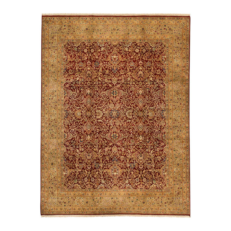 Wool Oriental Area Rug in Gold
