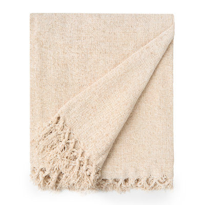  Darcy Tassel Blanket/Throw For Sofa Chair Bed Charcoal