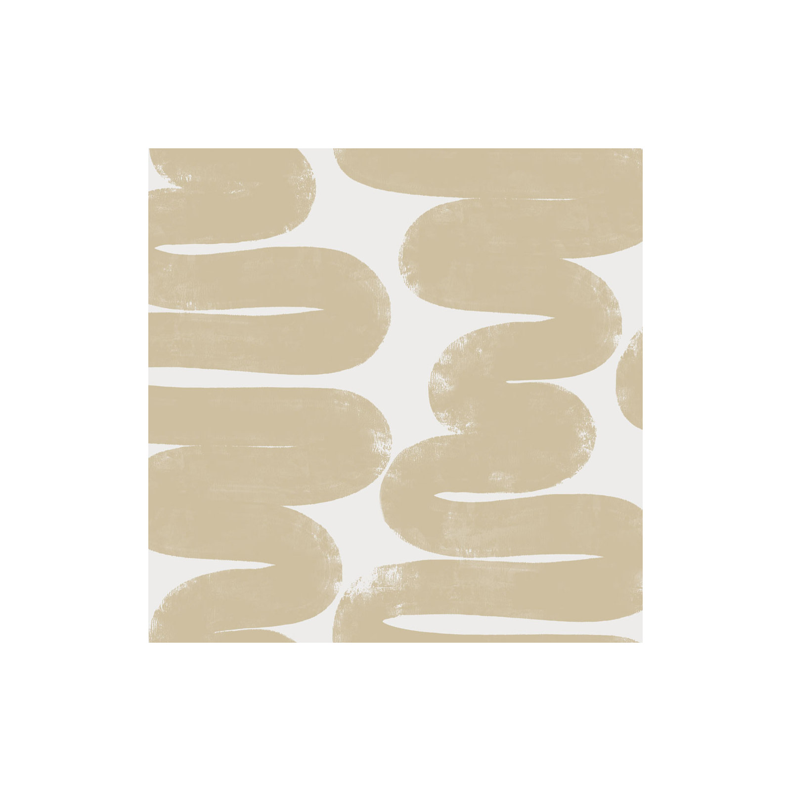 Wiggle Room Peel and Stick Wallpaper By Bobby Berk, Beige/White, 16.5" L x 20.5" W