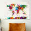 « world map paint gouttes », reproduction d’art sur toile tendue-1009918922