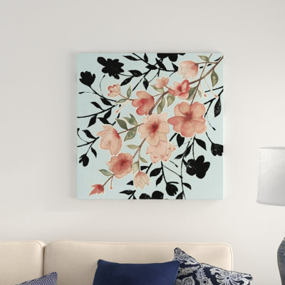 Golden Cherry Blossoms II by Grace Popp - Wrapped Canvas Painting