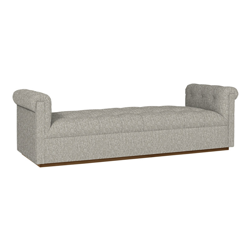 Nottingham By Thom Filicia Chaise Lounge, Tarbee Pebble Polyester Blend, Dove Gray