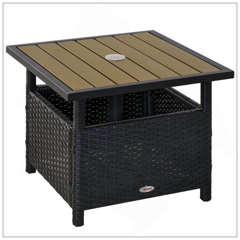 Table d'appoint en osier de rotin 22 po Outsunny