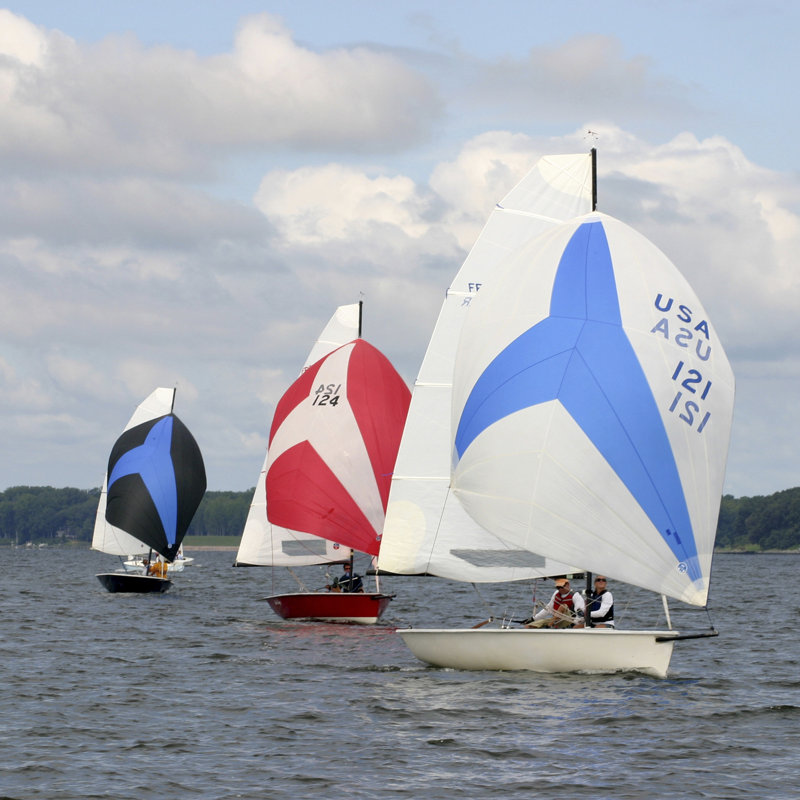 Water Racing I - Wrapped Canvas Art Prints, 30cm H x 30cm W x 3.8cm D