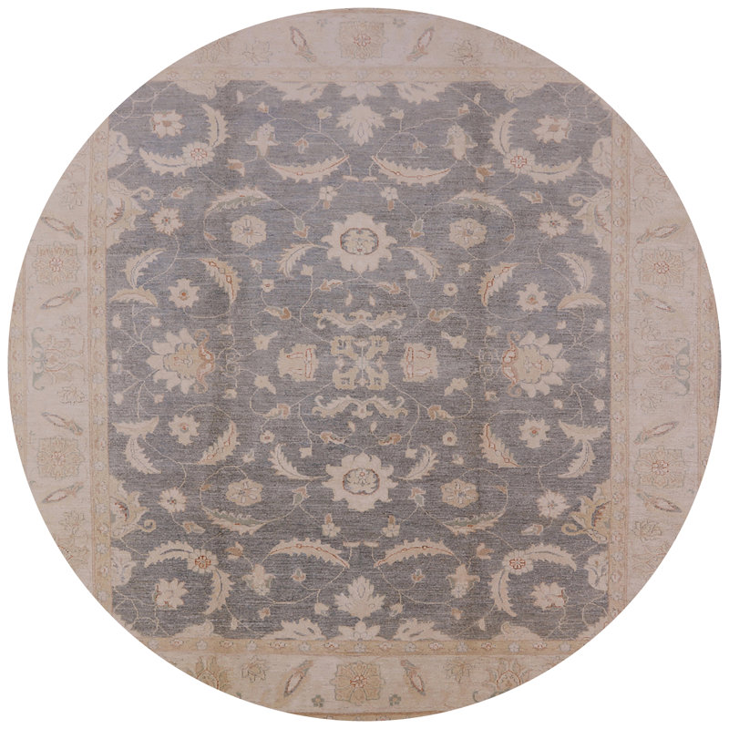 Tapis oriental bleu / beige Nis, Rond 6 pi