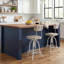 Tabouret de bar pivotant réglable moderne blanc-35291653