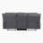 Solida 86"W Microfiber Manual Double Reclining Sofa