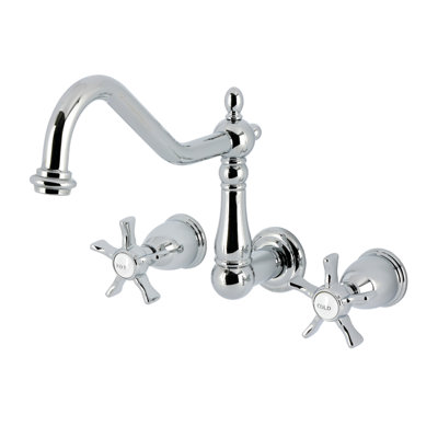 Kingston Brass Hamilton Two-Handle 3-Hole Wall Mount Roman Tub Faucet