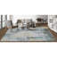 Tapis gris / turquoise noué à la main-66707975