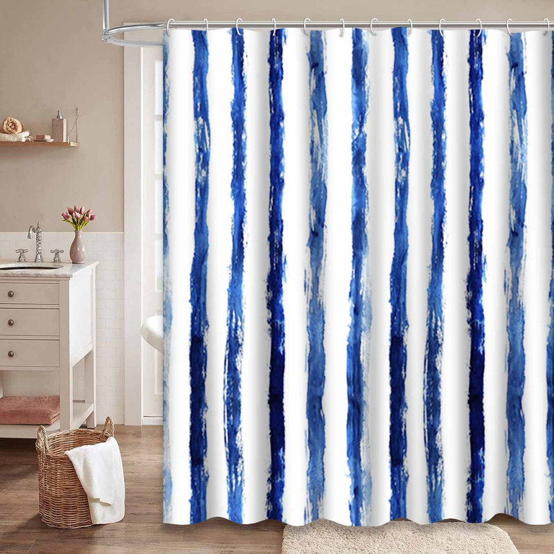 Rideau de douche avec 12 crochets, L 72 po x l 78 po