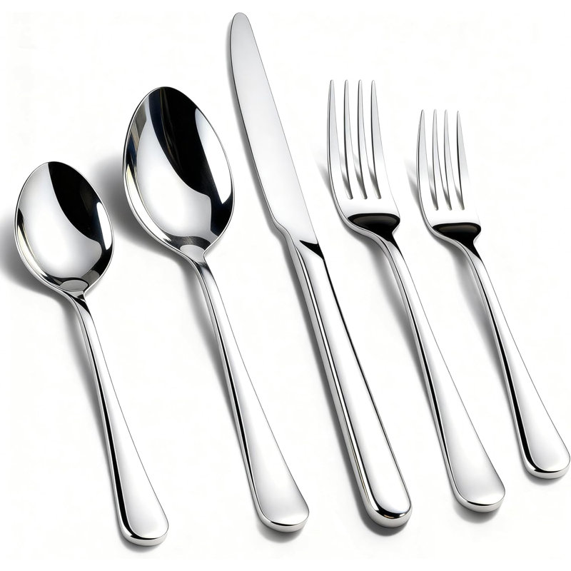 40 Pack Silverware Set for 8, Balanced Weight Stainless Steel Flatware Set
