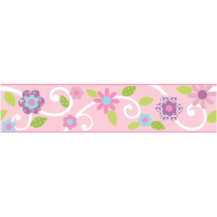 Room Mates Peel & Stick Floral Border | Wayfair