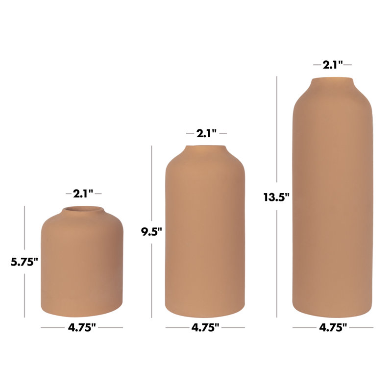 Vases en céramique Adonys, Terre cuite mate