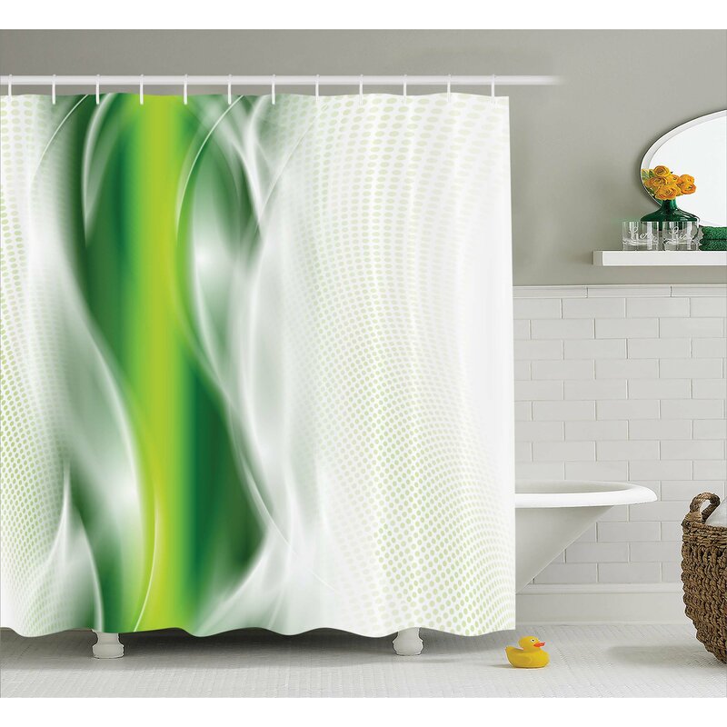 Ebern Designs Aaron Shower Curtain with Hooks Included | Wayfair