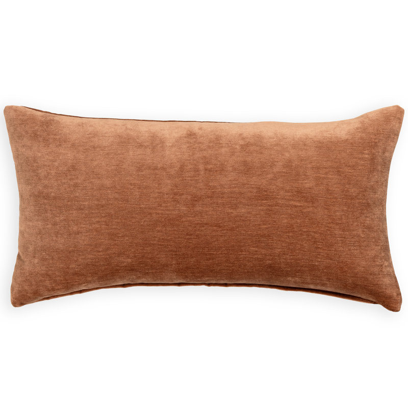 Coussin Gabrian Renley, Rouille, Bourre en polyester, 26 po x 14 po