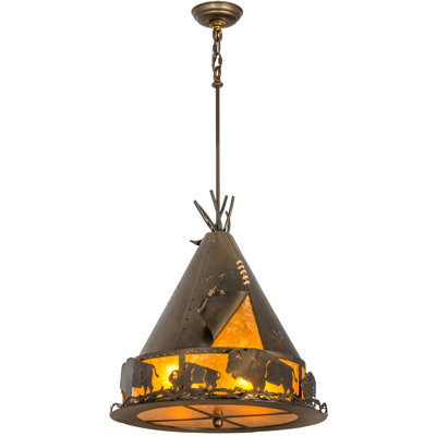 Luminaire suspendu conique unique à 4 lumières Teepee WBuffalo