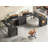 63“ W L Shaped Desk Larger Home Office Desk Corner Desk with 5 Drawer & Power Outlet-1117905756