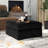 Corcoran Oversized Ottoman with Jumbo Corduroy Upholstery, Black-2060363308