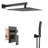 Bathroom Shower Faucet Set, 12 in Rainfall Shower Head With Handheld Combo, Wall Mounted Shower System Shower Fixtures With Pressure-Balanced Valve