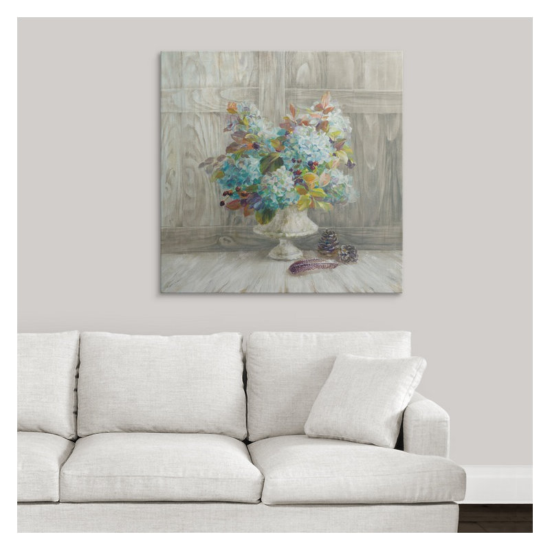 «Heldana Rustic Florals», impression Danhui Nai, H 35 po x l 35 po x P 1,5 po, Toile