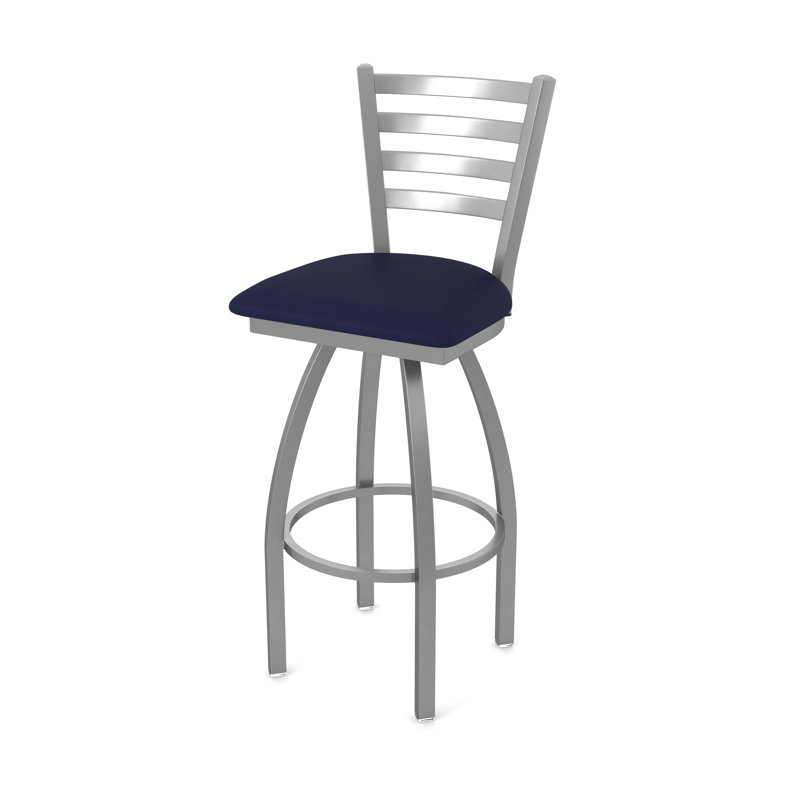 Tabouret pivotant Jackie, Vinyle - crépuscule Canter, Inoxydable, Tabouret de bar (siège d'une hauteur de 30 po)