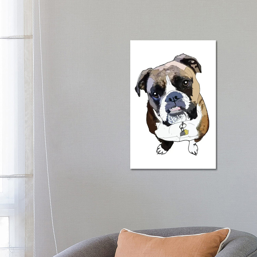 Boxer von Sketch And Paws - Galerie-verpackte Leinwand Giclée auf Leinwand