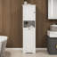 Armoire de trieur de linge inclinable à un compartiment et une porte - Blanc