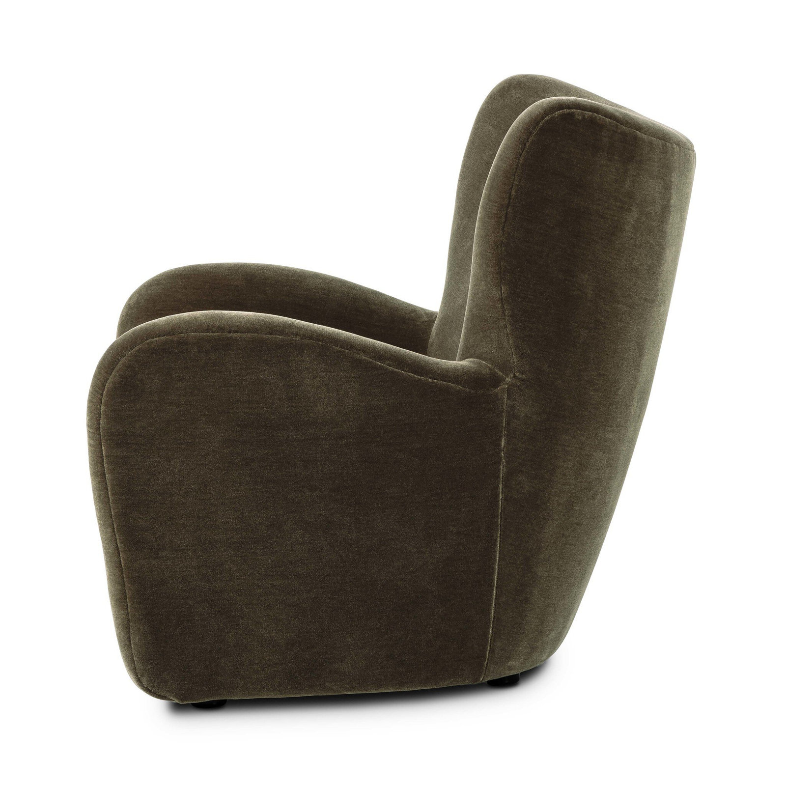 Bristow Wingback Chair, Monte Olive Performance Velvet